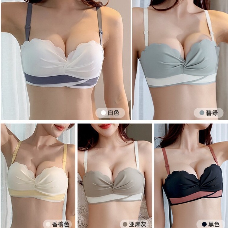 【Ready Stock】P&X Store Tight Strapless Bra With Strap Sexy Push Up Bra