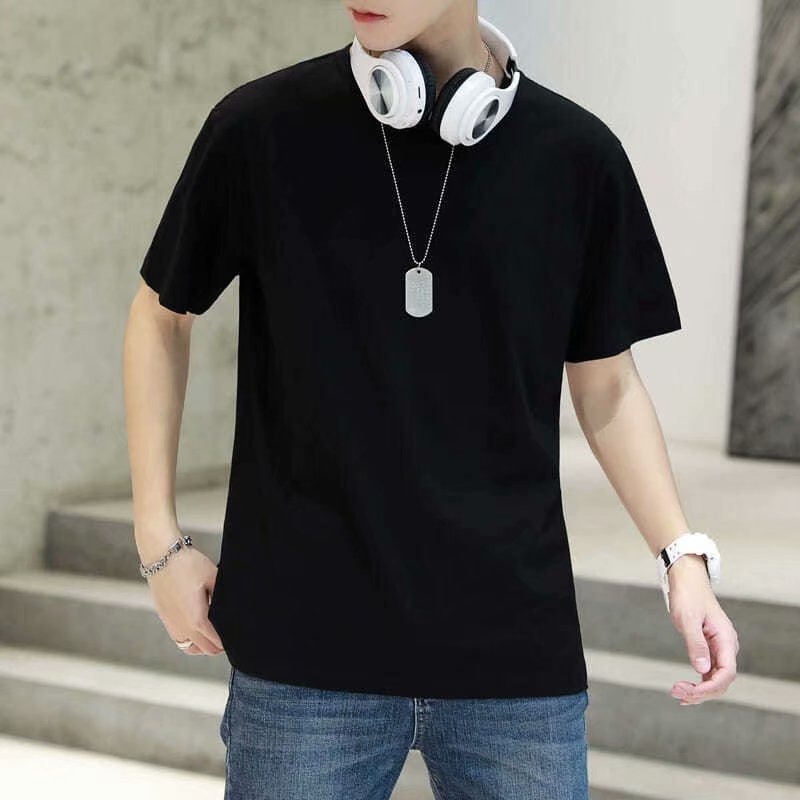 Best Deal for 220g Heavyweight Cotton Short Sleeve Men's Summer T Shirt