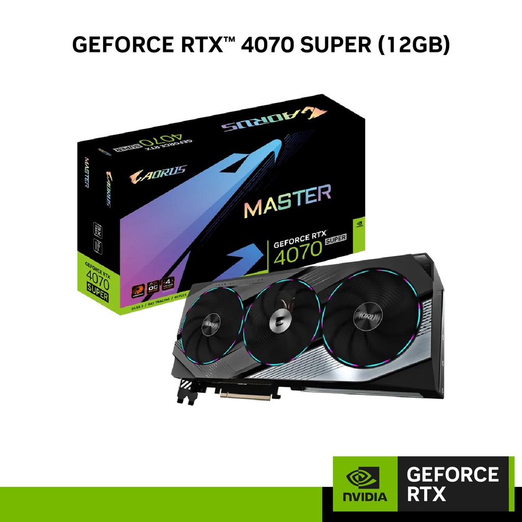 NVIDIA® Graphic Card GIGABYTE AORUS GeForce RTX™ 4070 SUPER MASTER (12G ...