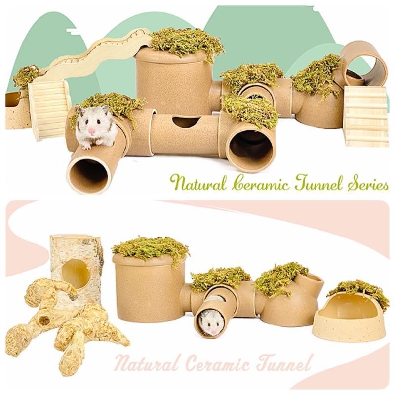 Illustration of Ceramic Swinging Hamster Tunnel