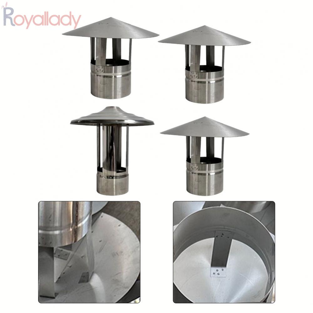Woodburner Chimney Pot Roof Cowl Metal Top Hat Flue Rain Cap Ducting