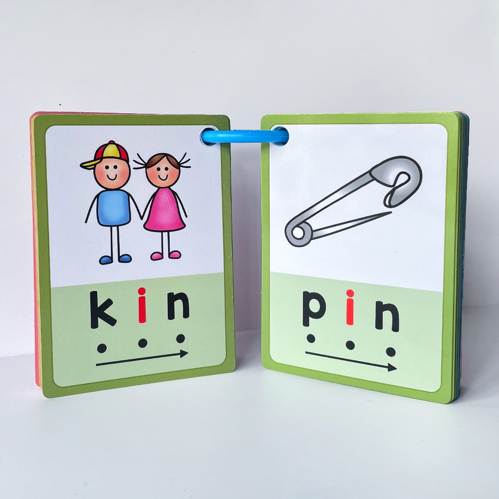130 English Words CVC Phonics Flash Cards Montessori Educational ...