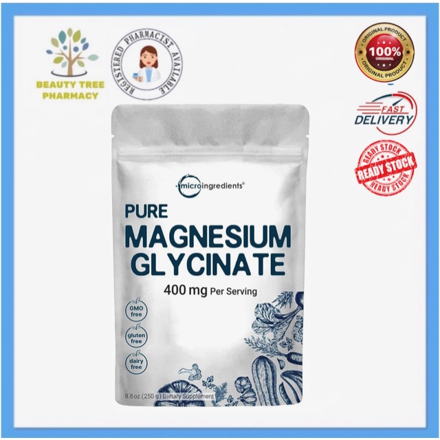 Micro Ingredients Pure Magnesium Glycinate Powder 250g Shopee Malaysia