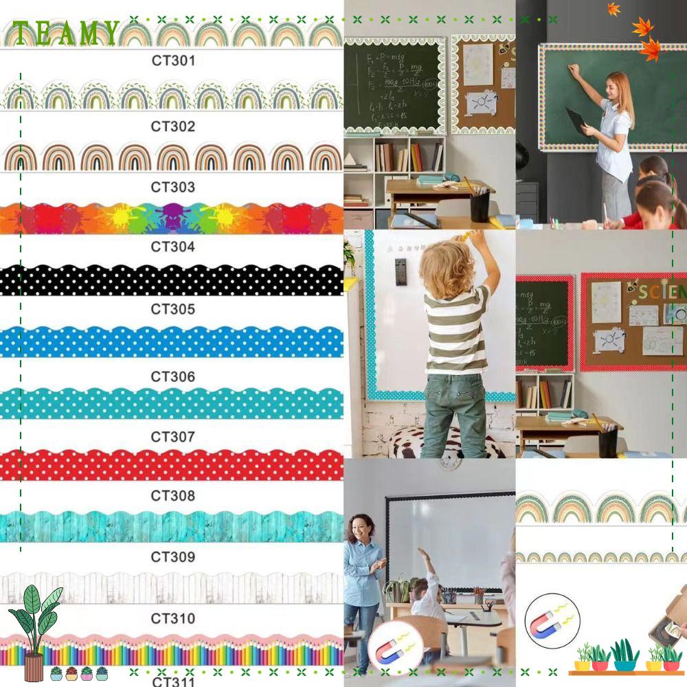 TEAMY Borders, Reusable Durable Whiteboard Strips