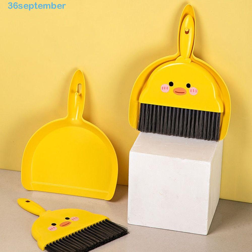 SEPTEMBER Small Broom Set, Plastic Hangable Mini Broom Dustpan Suit
