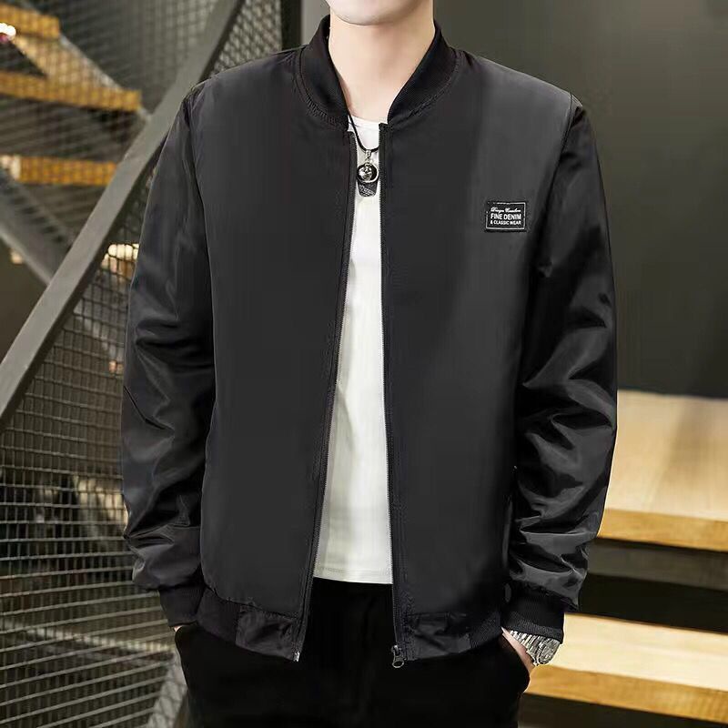M-4XL Jacket Men Fashion Casual Plus Size Collar Slim Fit Baseball ...