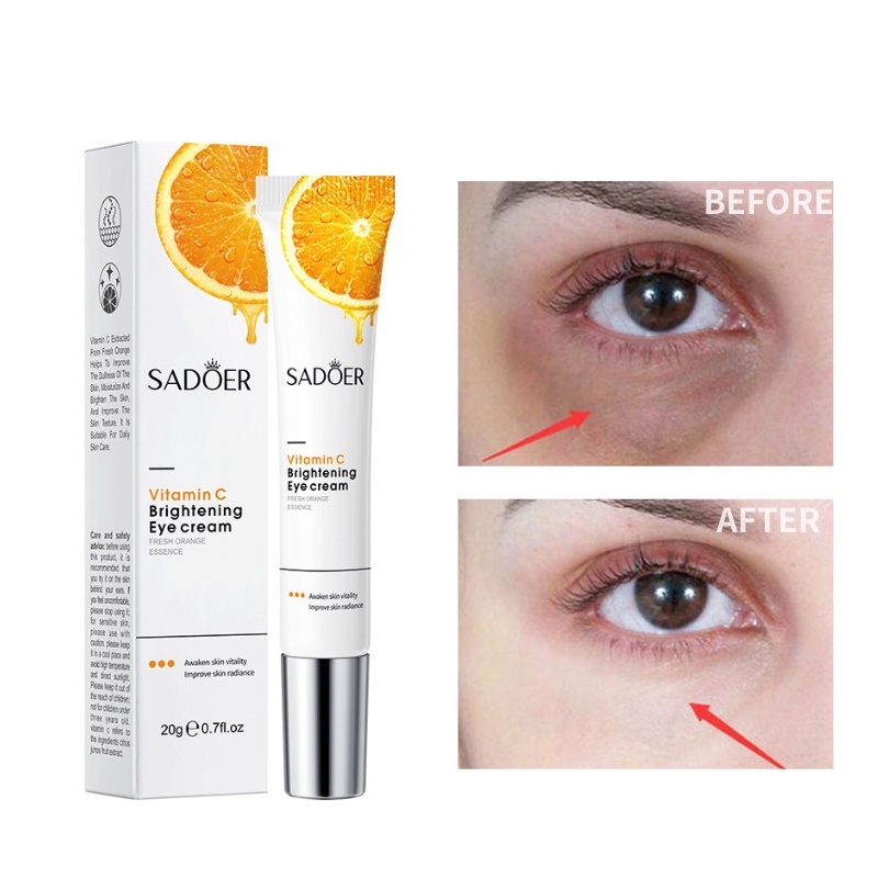 SADOER Vitamin C Brightening Eye Cream Fresh Orange Essence Hydrating