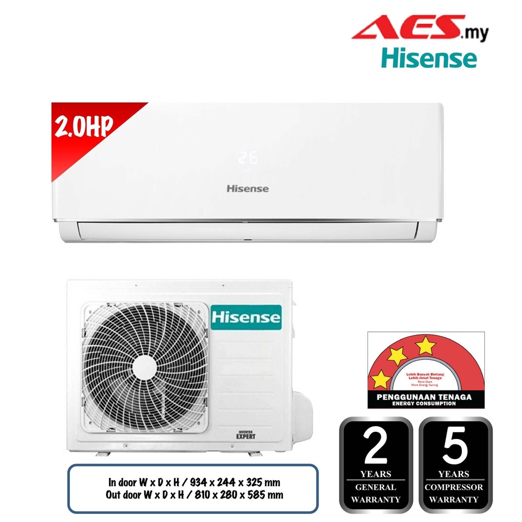 Hisense An20dbg Dbg Series 20hp Blue Fin Non Inverter R32 Db Series Aircond Shopee Malaysia 5969