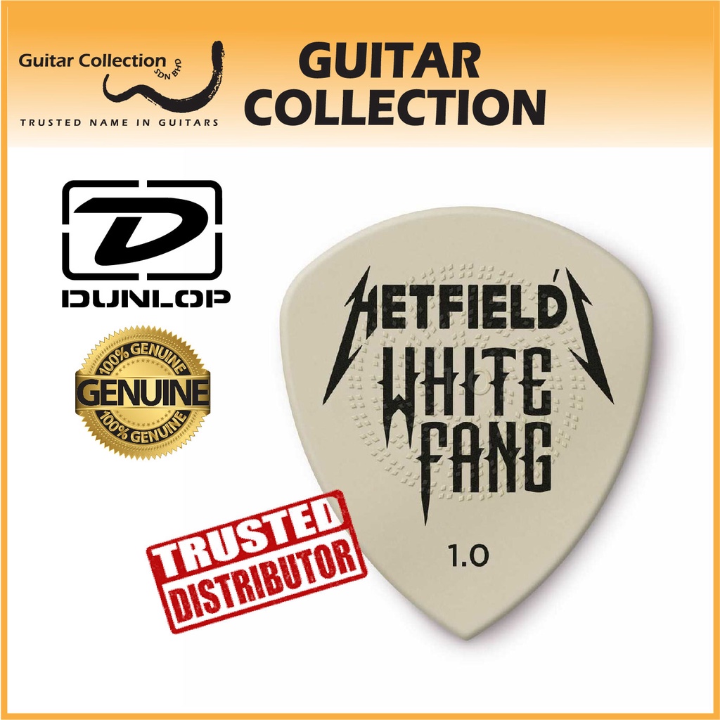 Jim Dunlop Boîte De 6 Médiators James Hetfield White Fang 1.14mm - Metallica