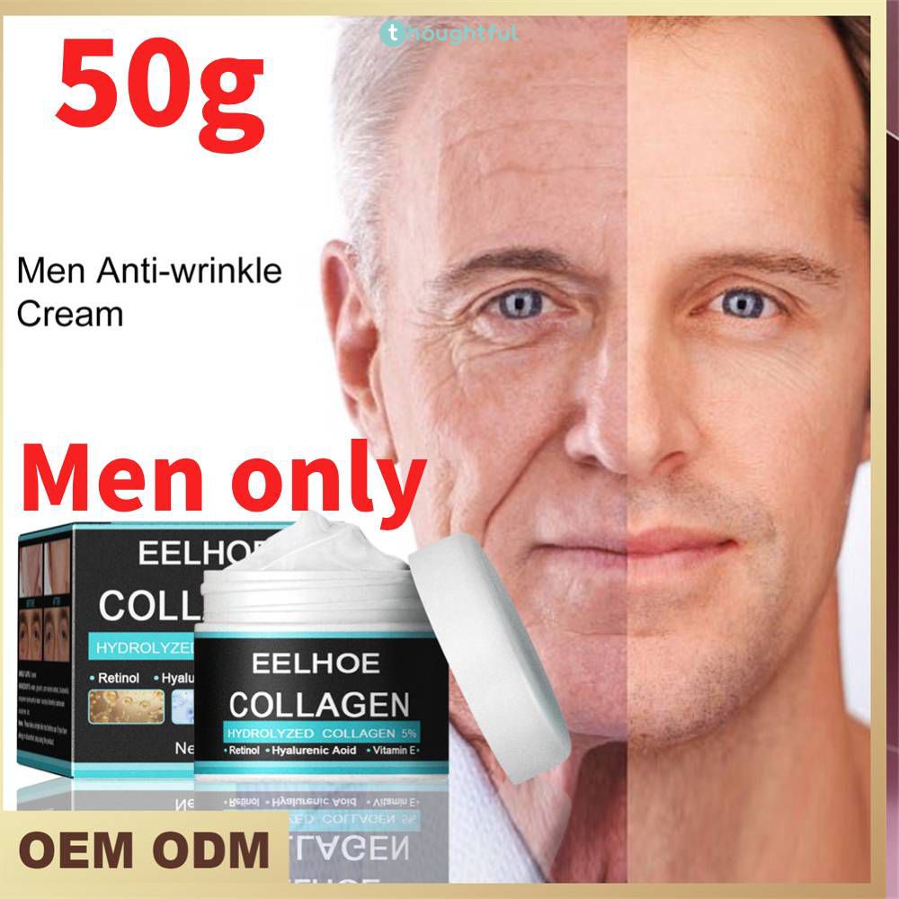 EELHOE Men's Face Anti Wrinkle Cream Collagen Retinol Hyaluronic Acid