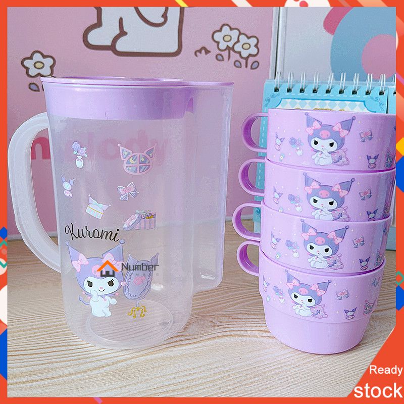 SANRIO Cute Cartoon KUROMI MELODY CINNAMOROLL Plastics Kettle And Five ...