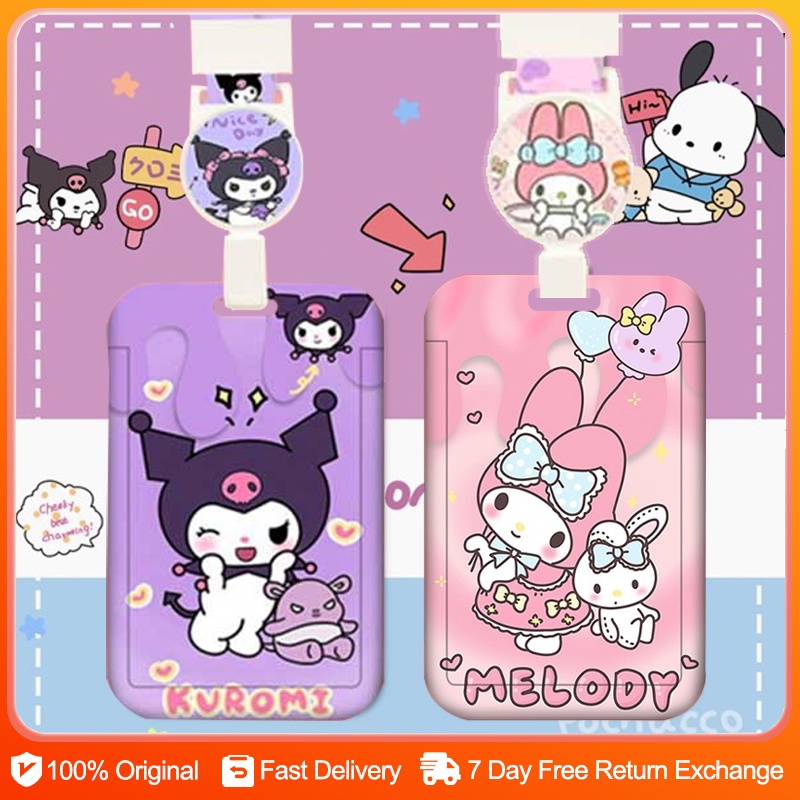 Sanrio ID Holder Melody Kuromi Cinnamoroll Hard Card ID Holder With ...