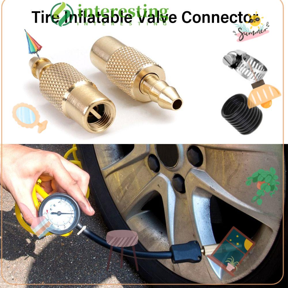 INTERESTING Tire Inflatable Nozzle, Deflated 6.5mm Tire Inflation Valve Adapter, Practical