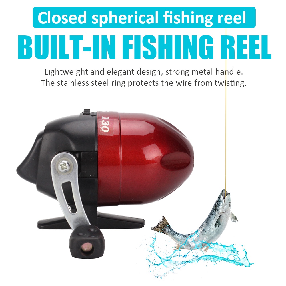 Spincast Fishing Reel 3.1/1 Gear Ratio Push-Button Bait Casting Fishing  Tackle [companion.my]