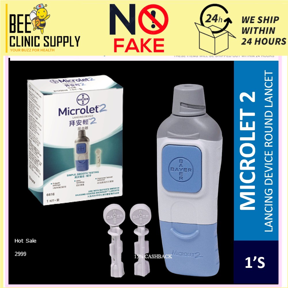 Bayer Microlet 2 Lancing Device (Round Lancet) Shopee Malaysia