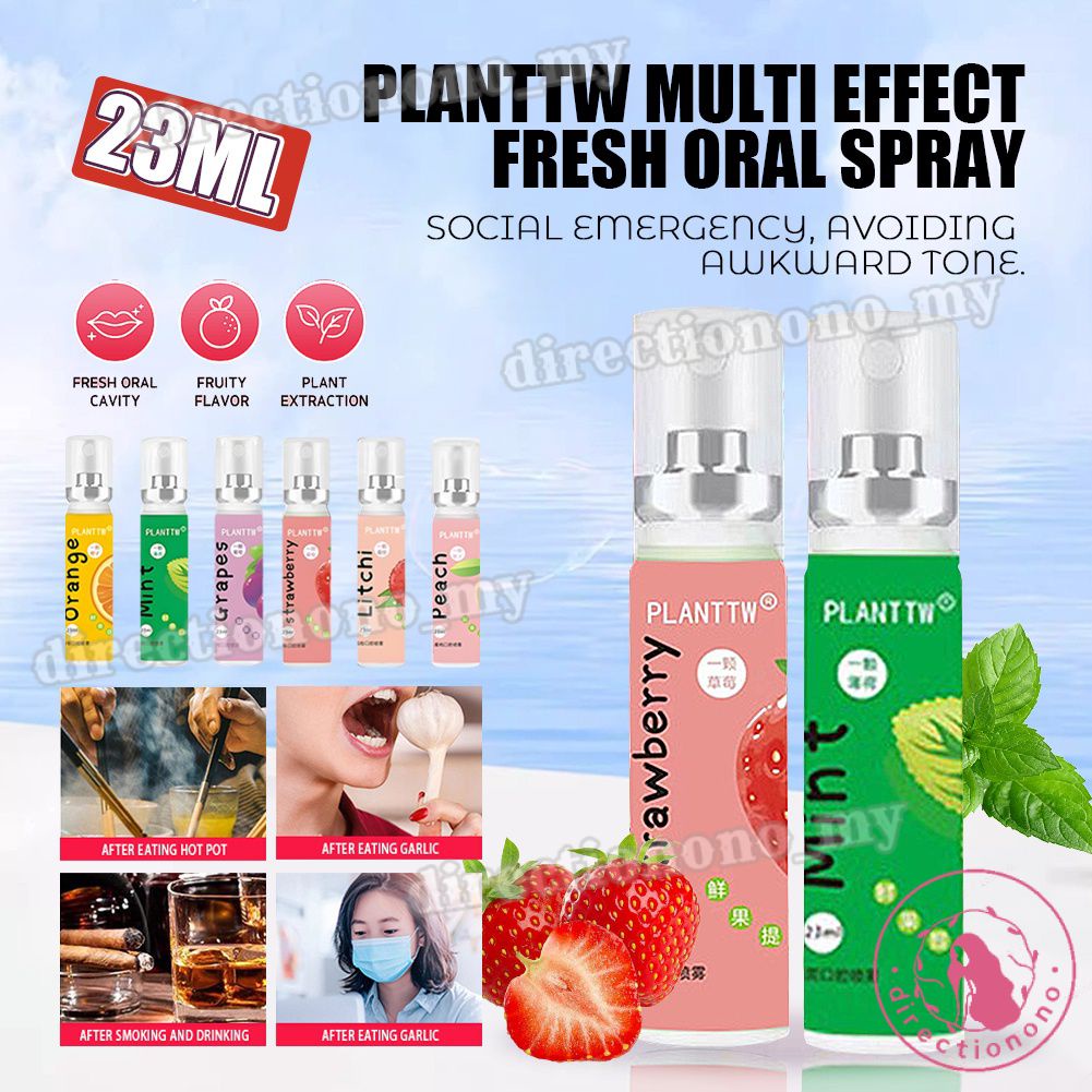 23ml Mouth Spray For Bad Breath Mint Peach Breath Freshener Lasting
