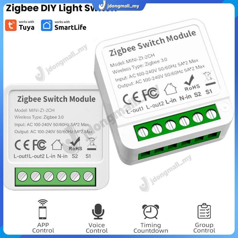 Tuya Smart Zigbee Switch Module 2/3/4 Gang Wireless Zigbee Mini Switch ...