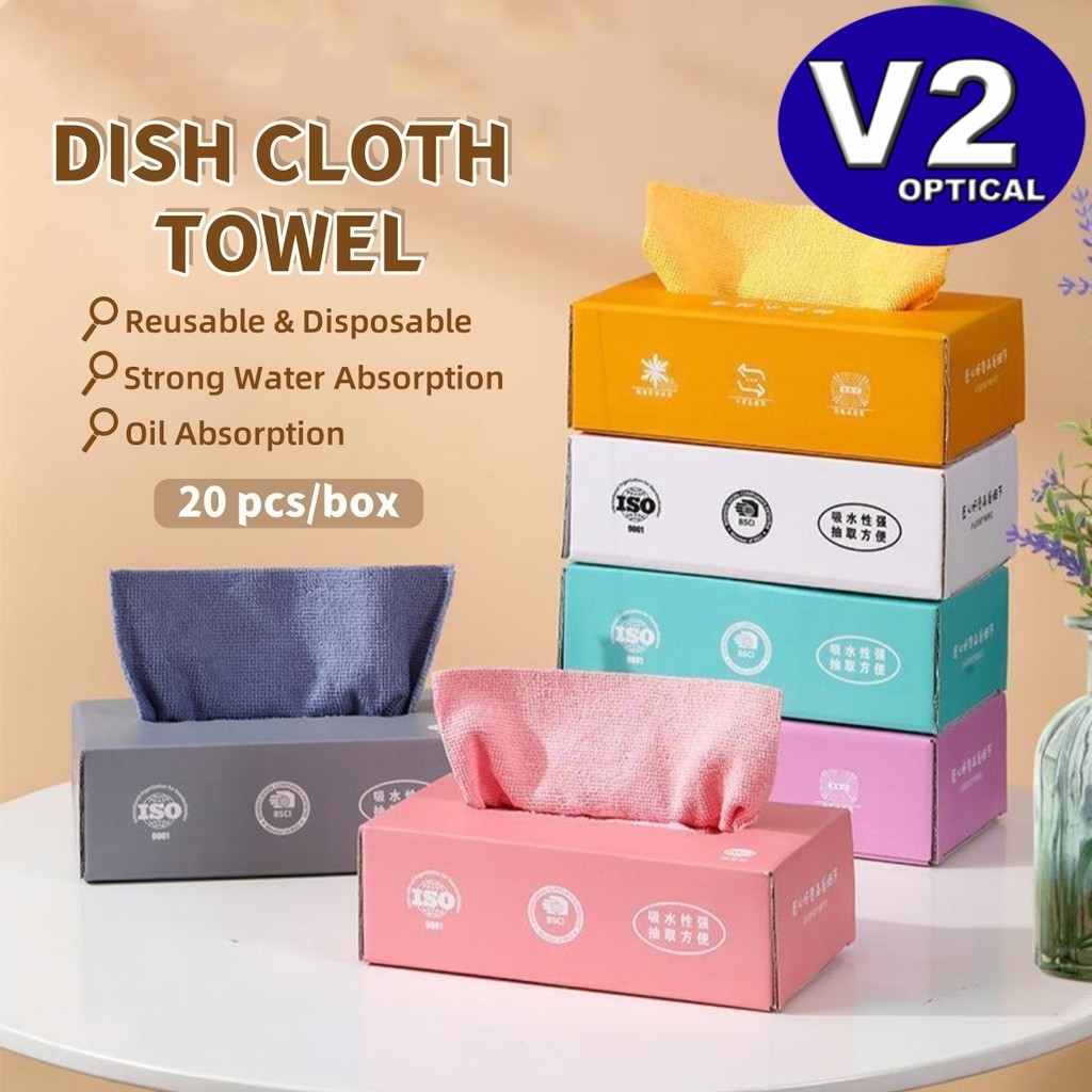 (20 PCS) Microfiber Kitchen Towel Reusable Cleaning Cloth with ...
