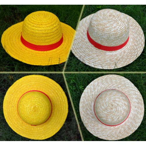 Anime One Piece Monkey D Luffy Hat Adult Cap Cosplay Straw Boater ...