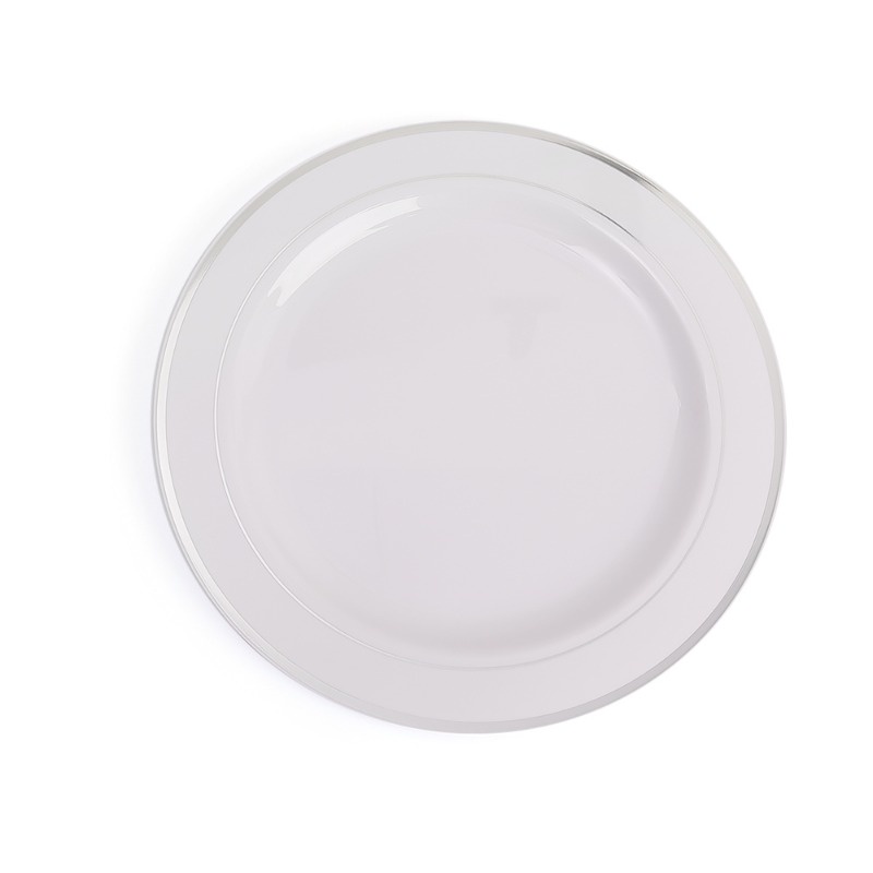 Elegant Durable Dinner Plates / Heavy Duty Plastic Plates for Parties