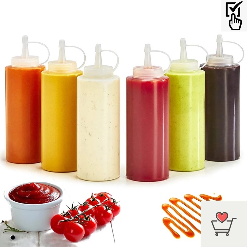MBR Sauce Vinegar Oil Ketchup Gravy Cruet Kitchen Accessories, Plastic