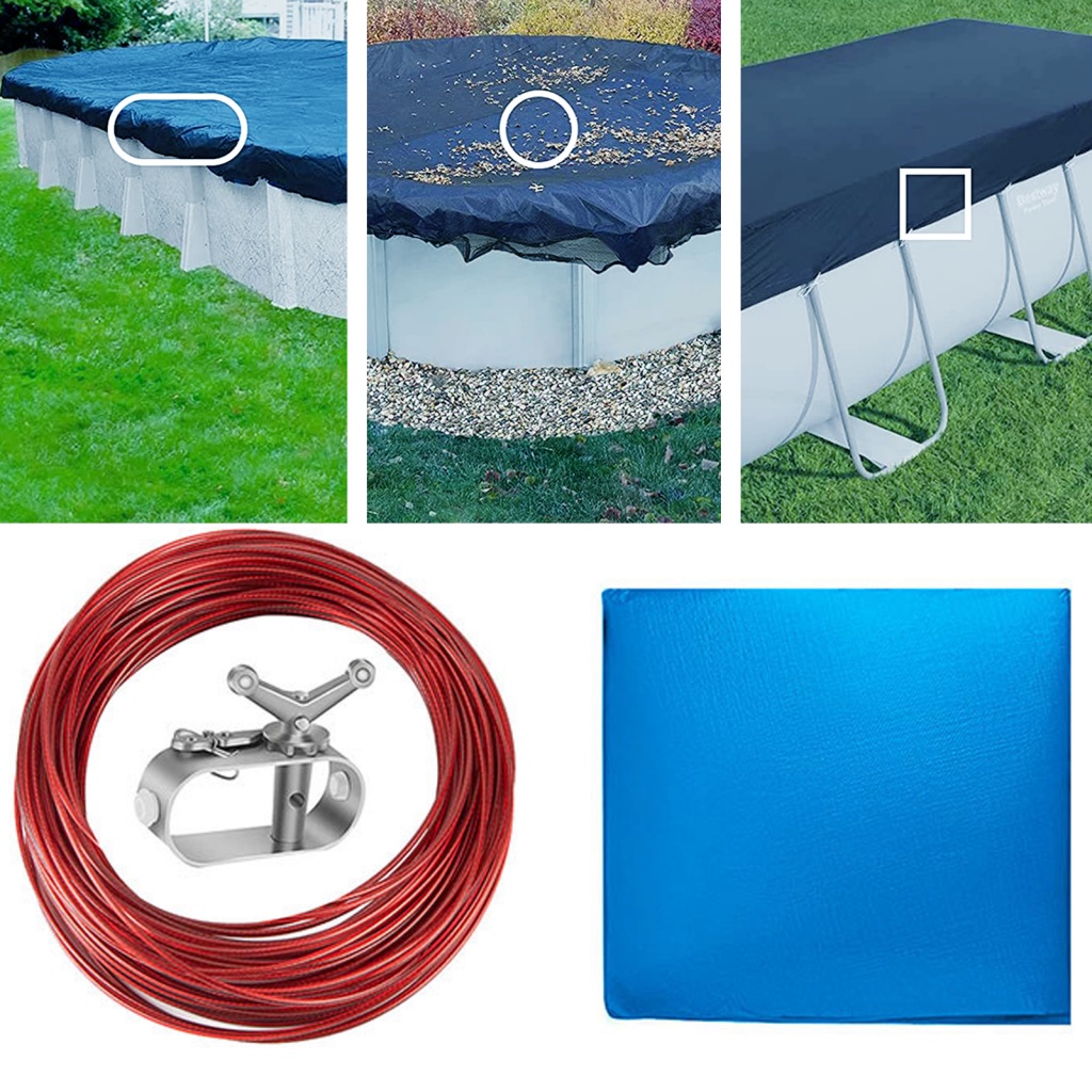 DU Round Winter Pool Cover Pool Cover with Winch and Cable Premium
