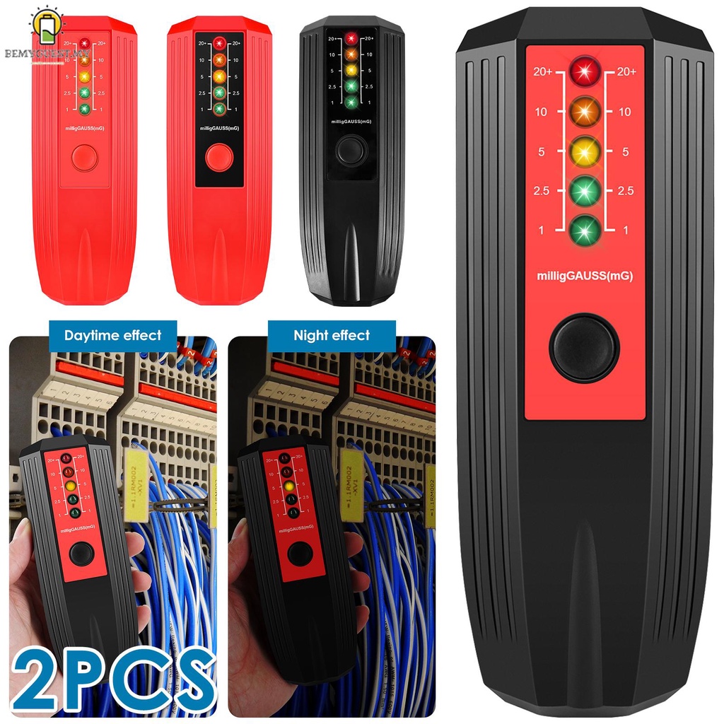 2Pcs Radiation Detector 50Hz20000Hz Portable EMF Reader Battery Operated EMF