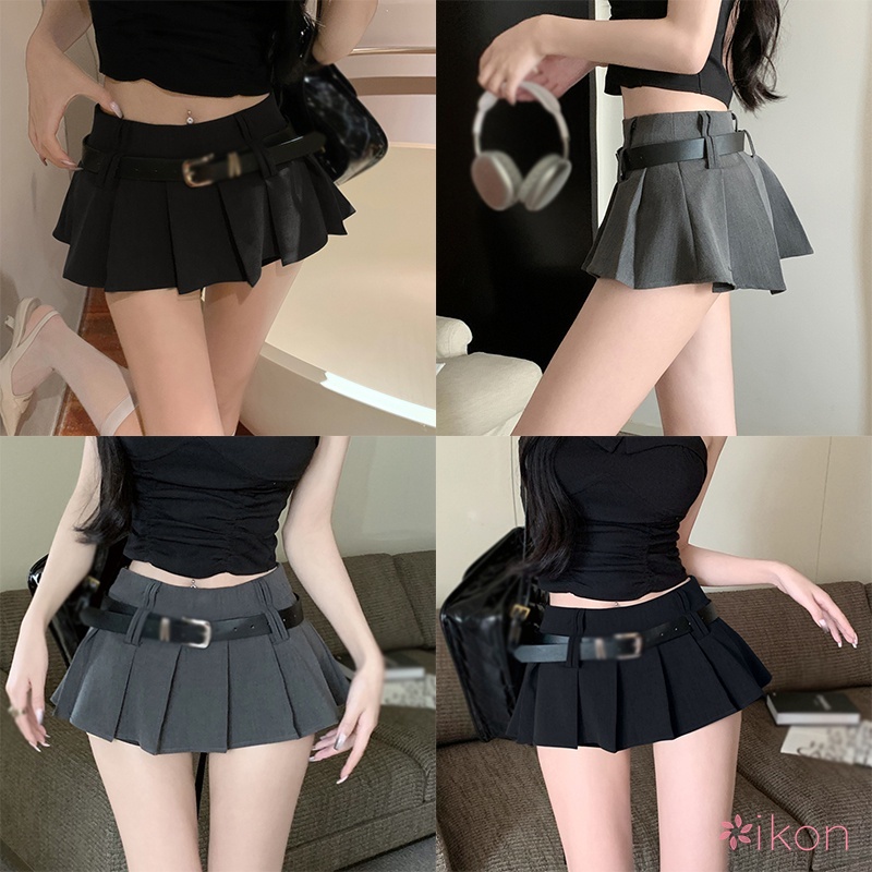 Ladies Elegant A-line Short Skirts Spring Korean Style All-match PU Leather High Waist Women Mini Skirt