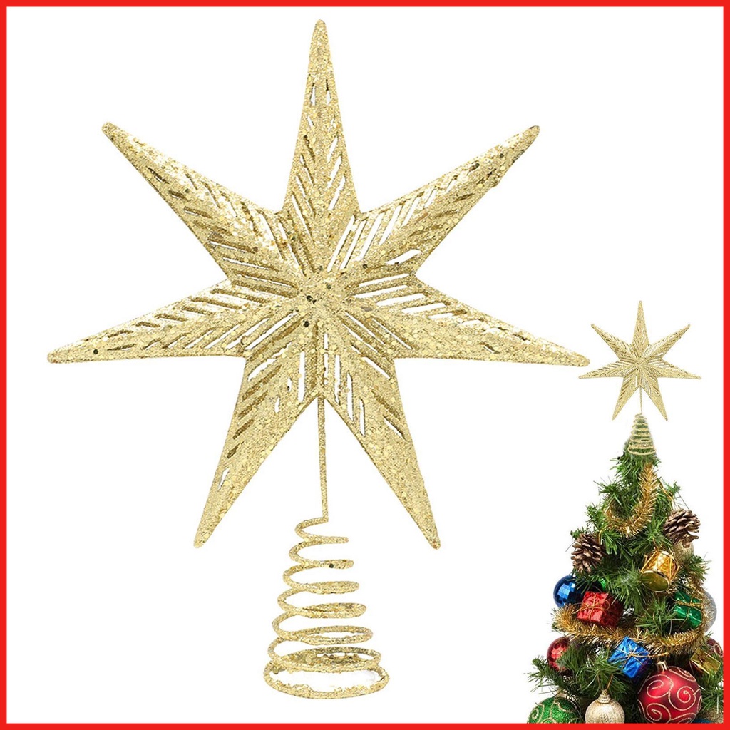 Christmas Star Tree Topper Christmas Tree Ornament Topper Hollow Design