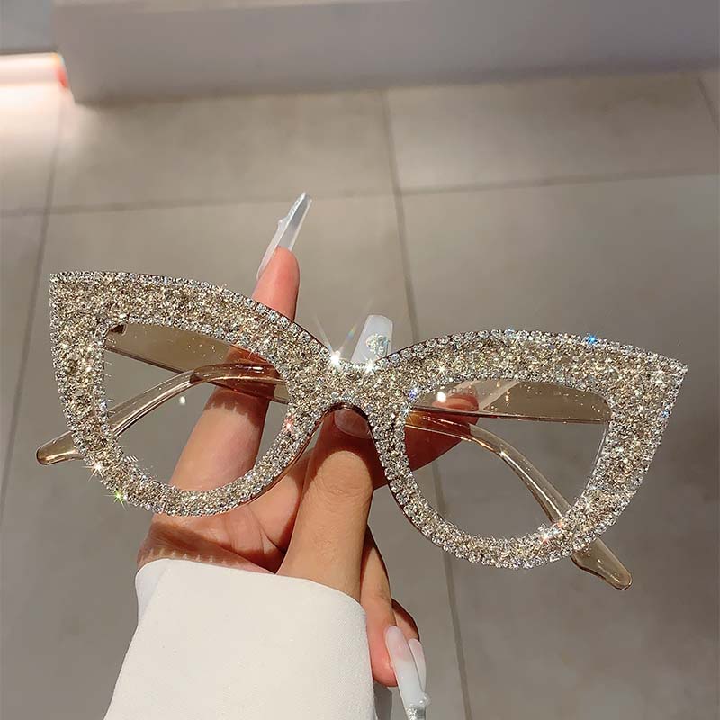 3 Pairs Women's Retro Cat Eye Reading Glasses With Rhinestones - Clear Lens, Spring Hinge, Lightweight 8 thumbnail image