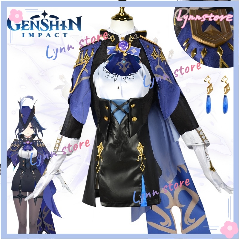 Clorinde Cosplay Genshin Impact Costume Fontaine Champion Duelist ...