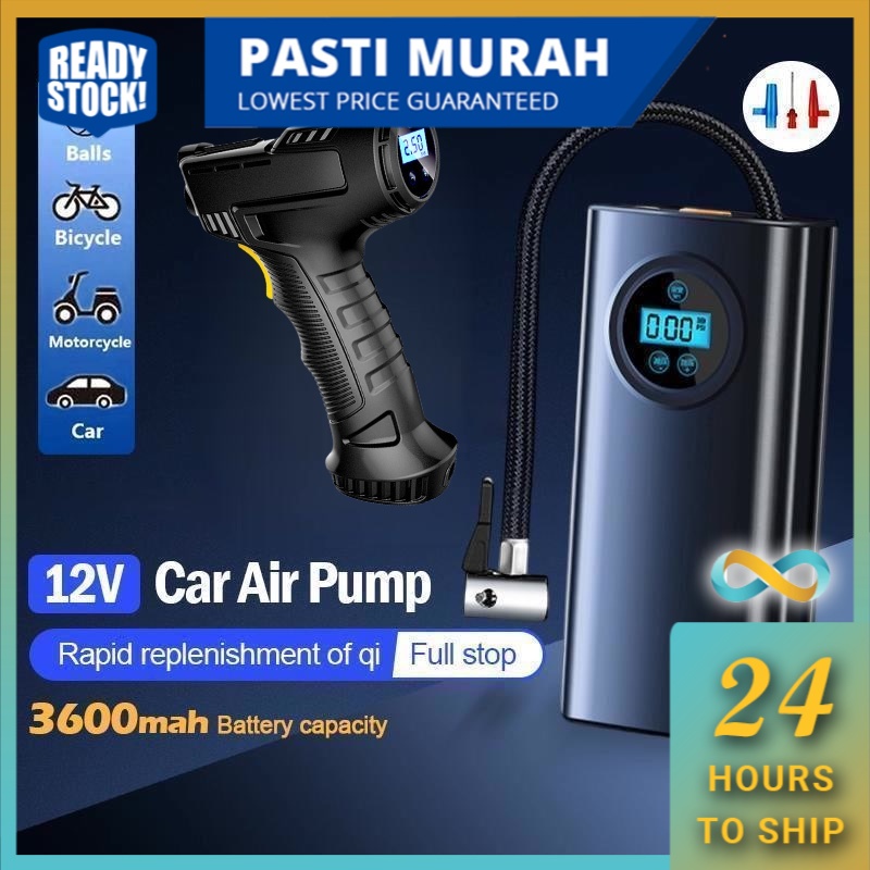 Wireless Electric Car Pump Tyre Air Pump Tayar Tyre Pump Portable Pump