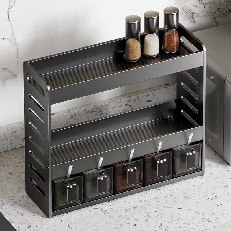Kitchen Organizer Shelf Wall-mounted Spice Storage Rack Kitchen Rack ...