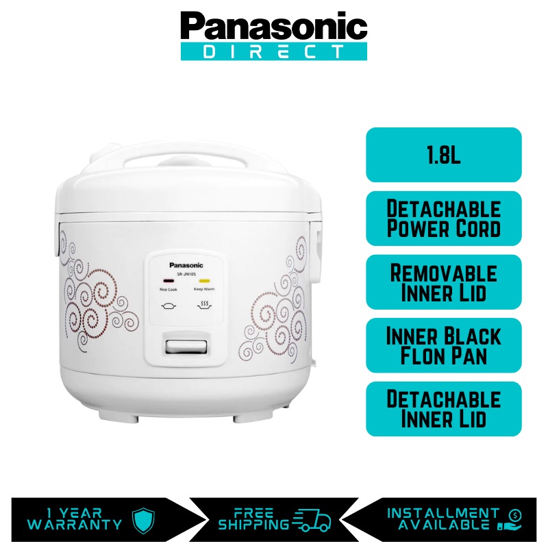 Panasonic SRJN105 Rice Cooker 1L RICE/PORRIDGE SRJN105SPSK Shopee