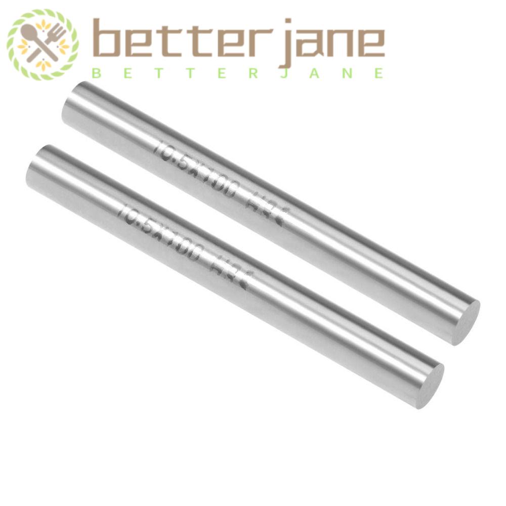 BETTERJANE 10Pcs Round Steel Rod, 100mm Long Silver HSS Lathe Bar