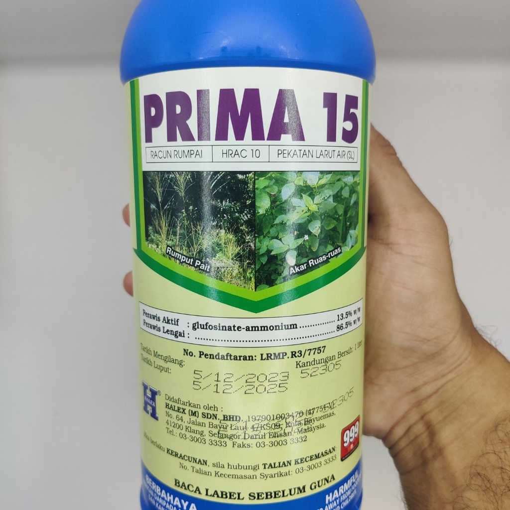 Glufosinate Ammonium 13.5 1L Racun Rumput Sentuh Prima 15 Rumput