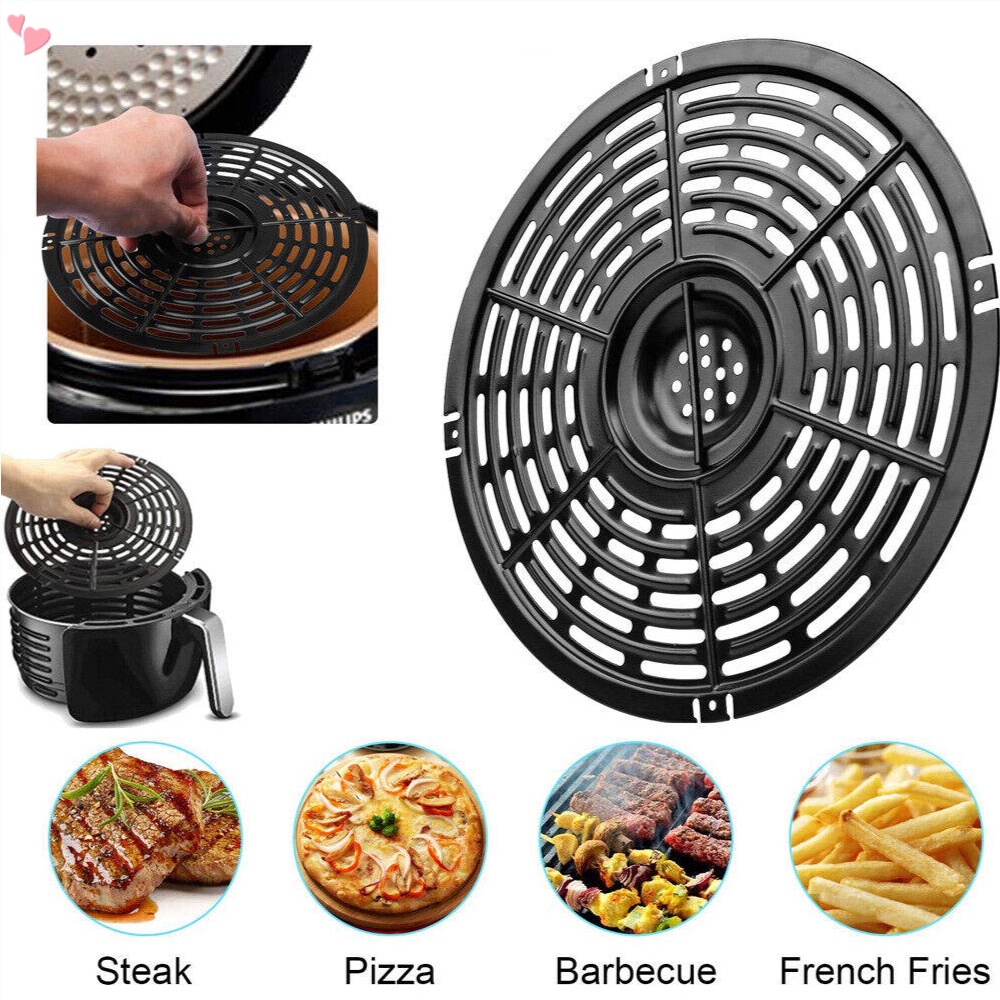 Upgrade Air Fryer Vervangende Grillpan, Air Fryer Grillplaat Crisper Plate Lade Rack Onderdelen Accessoires Air Fryer Grillpan voor Instant Plus Gourmia Air Fryer