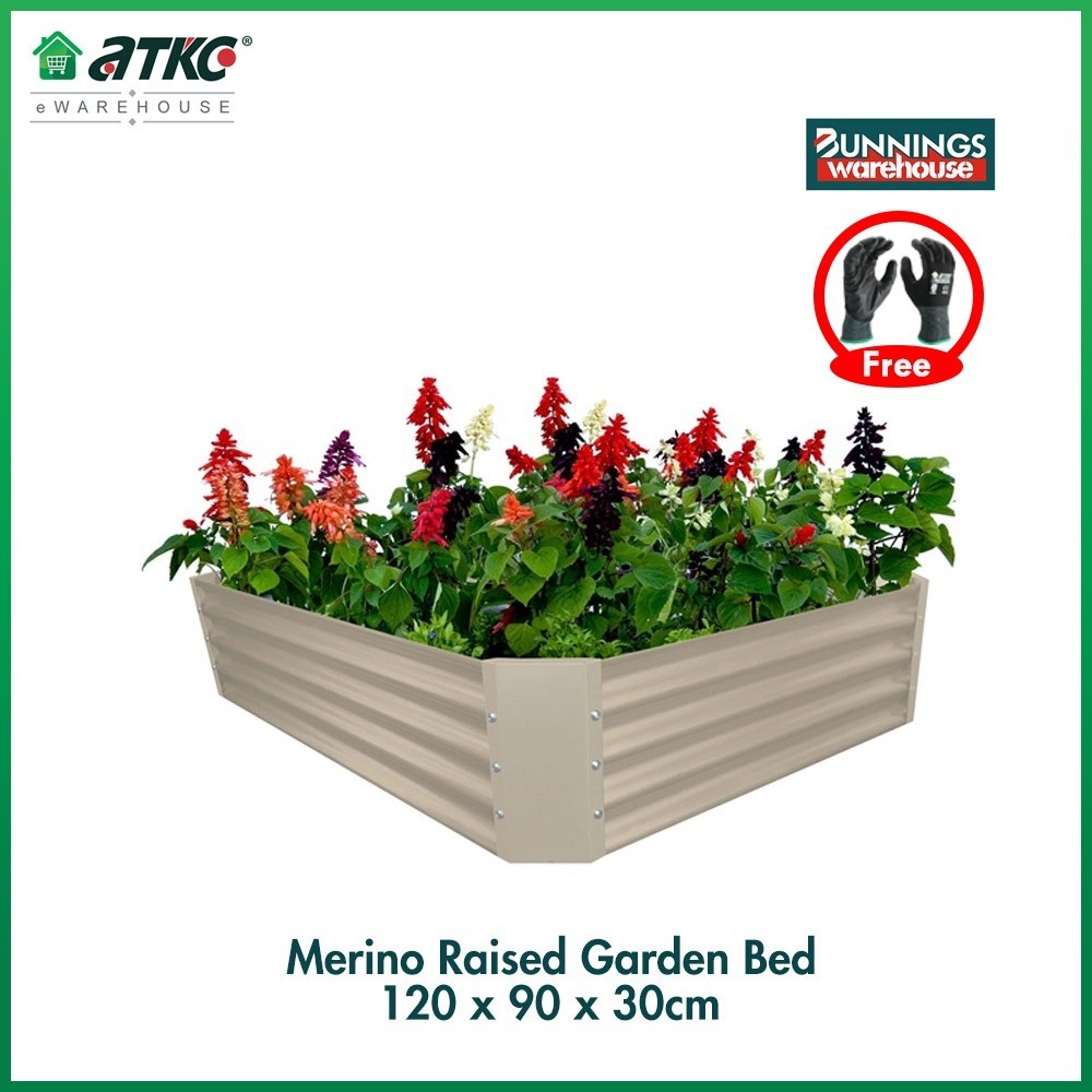 Bunnings/Home Store Merino & Galvanised Raised Garden Bed Flowers ...