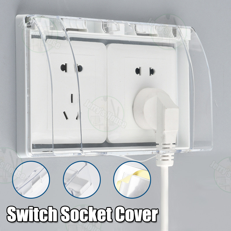 Waterproof Switch Socket Cover Switch Protector Bathroom Paste Type ...