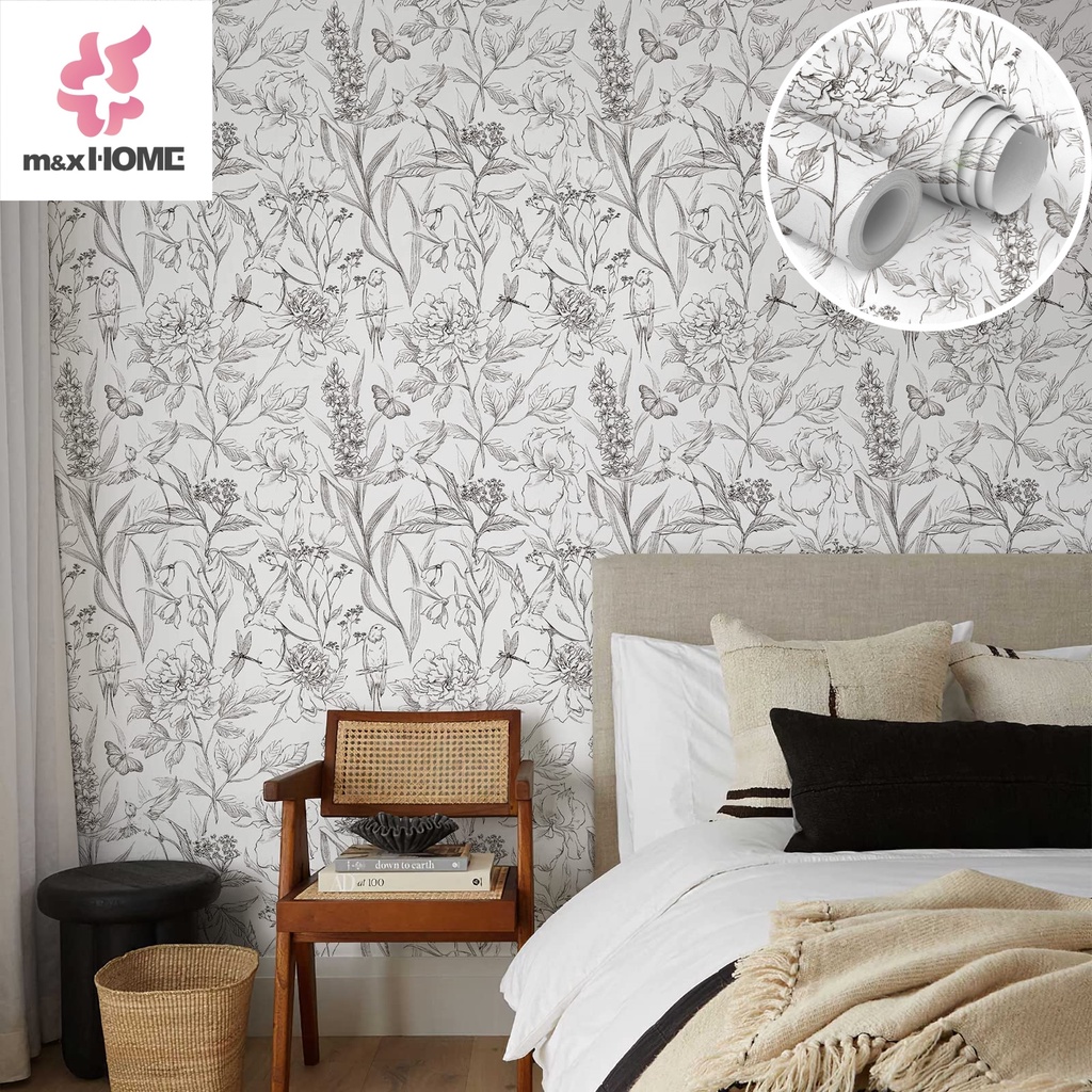 Black and White Peony Floral Wallpaper | Removable Wallpaper – My Walls My Way, Removable Wallpaper, Wall Murals, Wall Decals Black and White Peony Floral Wallpaper | Removable Wallpaper – My Walls My Way, Removable Wallpaper, Wall Murals, Wall Decals