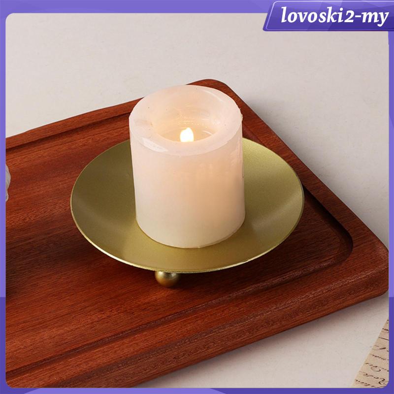 [LovoskiacMY] Metal Plate Candle Holder, Metal Candle Holder