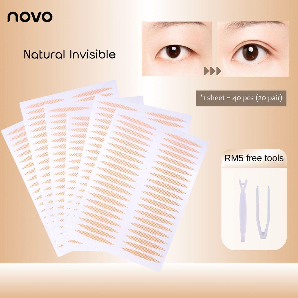 NOVO Lace Double Eyelids Sticker Natural Invisible Eyelid Tape Thin