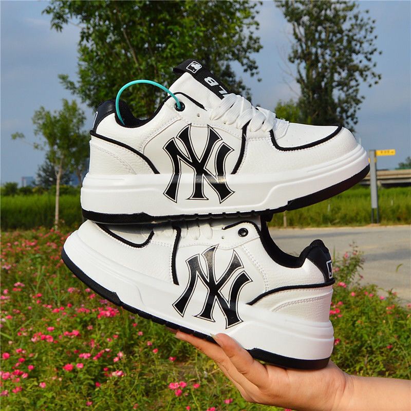 Ml NY Yankees Trendy Sneakers Men Women Increased White Shoes Couple Casual  Thick-Soled Dad Shoes Clearance