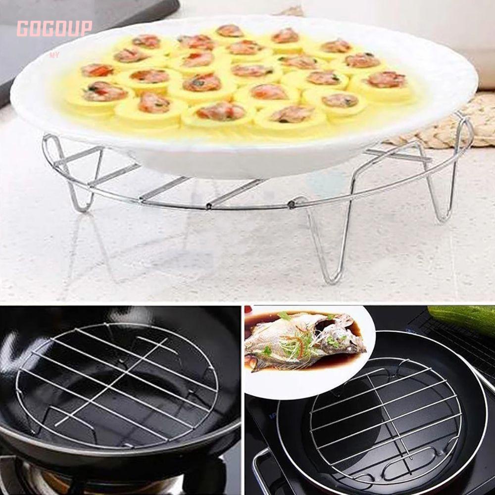 GOGUVO Steamer Rack, Kitchen Steaming Racks Grid Tableware Stand Air ...