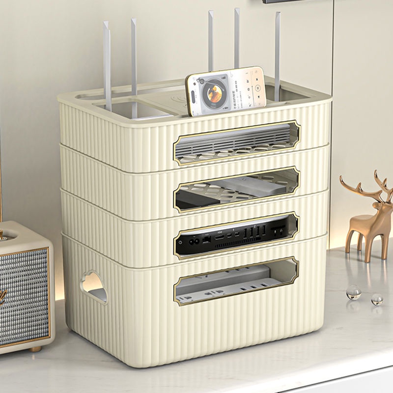 Router Box Storage Box Placement Rack wifi Set-Top Box TV Cabinet Shelf ...