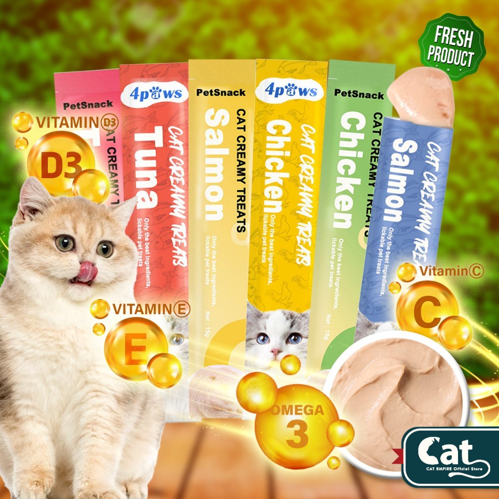 Cat Empire Cat Snack Stick Omega3 Makanan Kucing Basah Healthy Vitamin