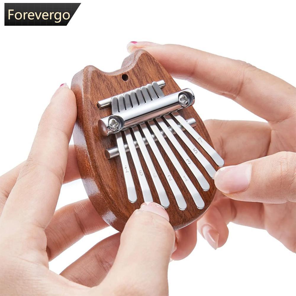 Mini Kalimba 8 Key Exquisite Finger Thumb Piano,Gift For Beginners Music Lovers Players,Cute Pendant Love