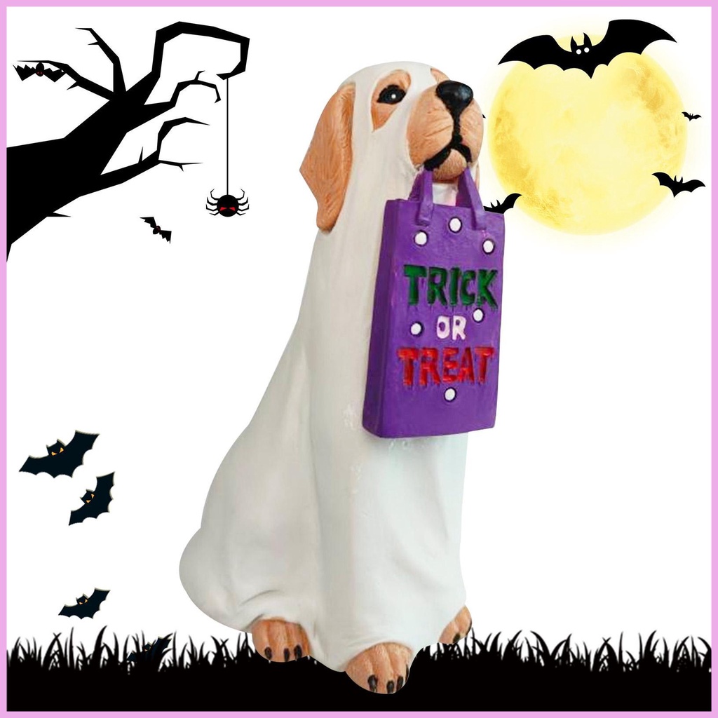 Halloween Golden Retriever Figure Realistic Halloween Figurines With ...