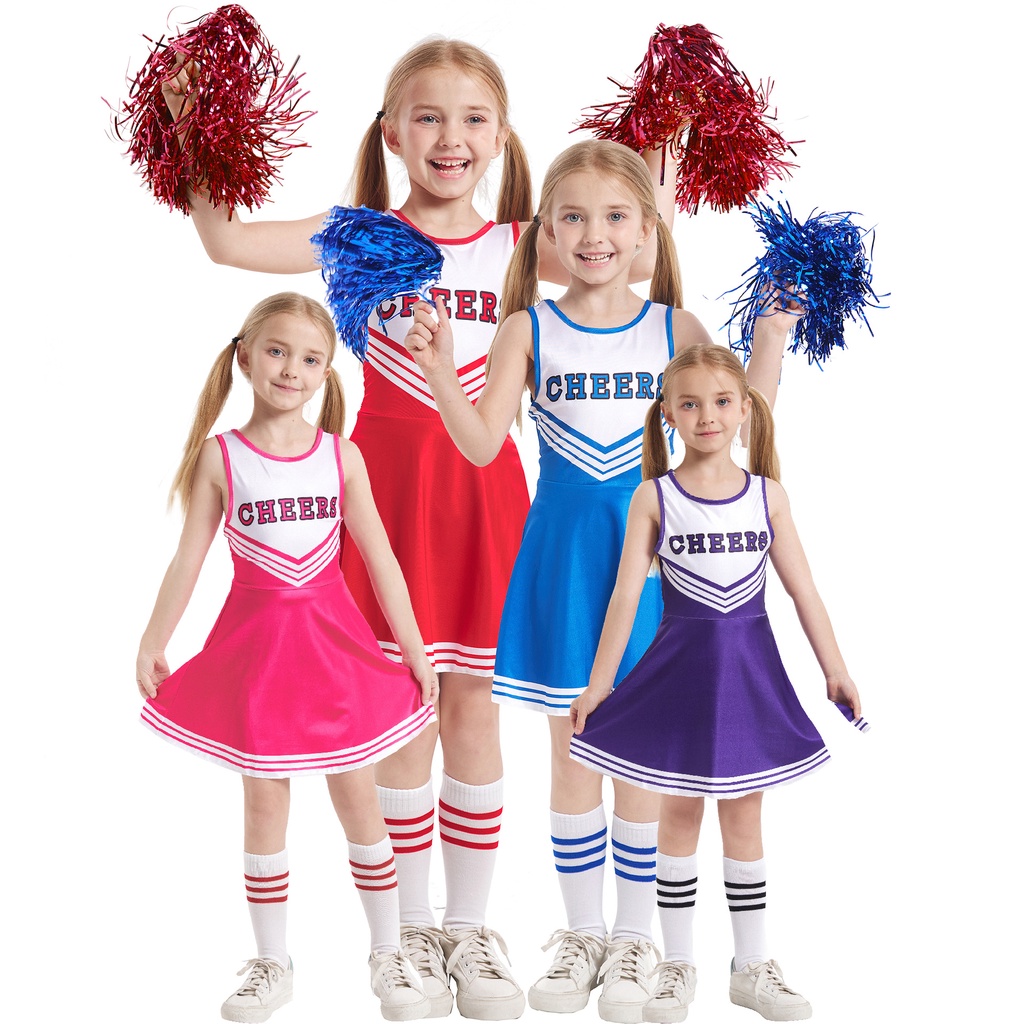 Children Cheerleading Costume Kindergarten Baby Girl Cheerleading Uniform Stage Performance