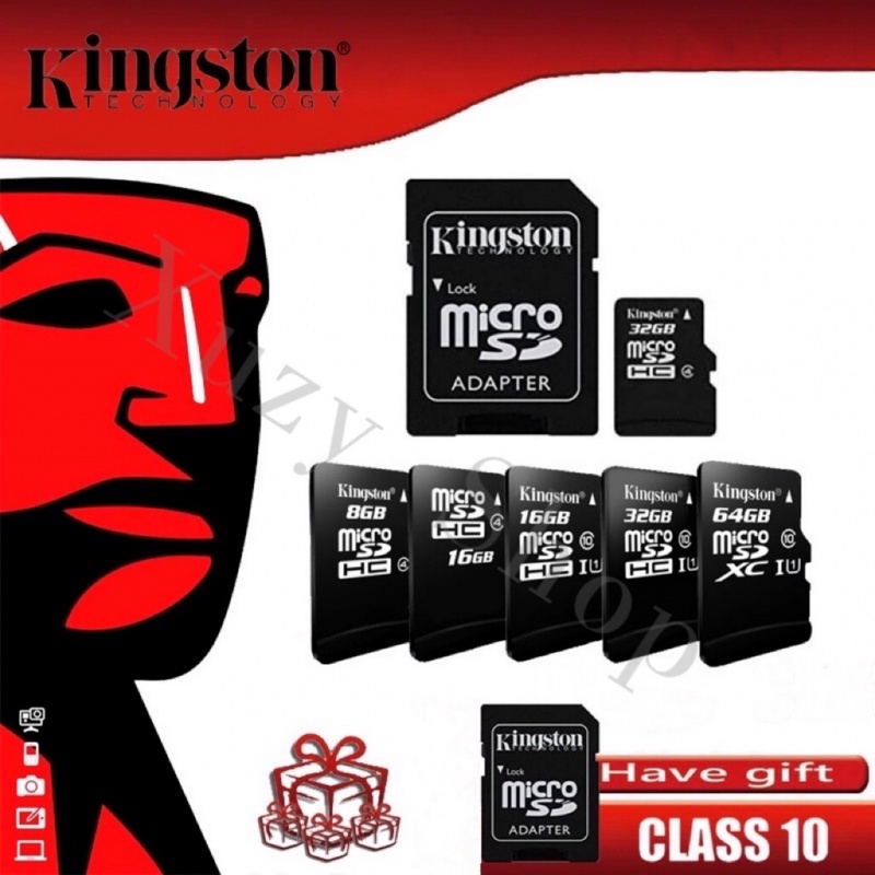 Kingston MicroSD Card Class 10 UHSI Speeds 32gb 64gb 128gb 256gb Cell